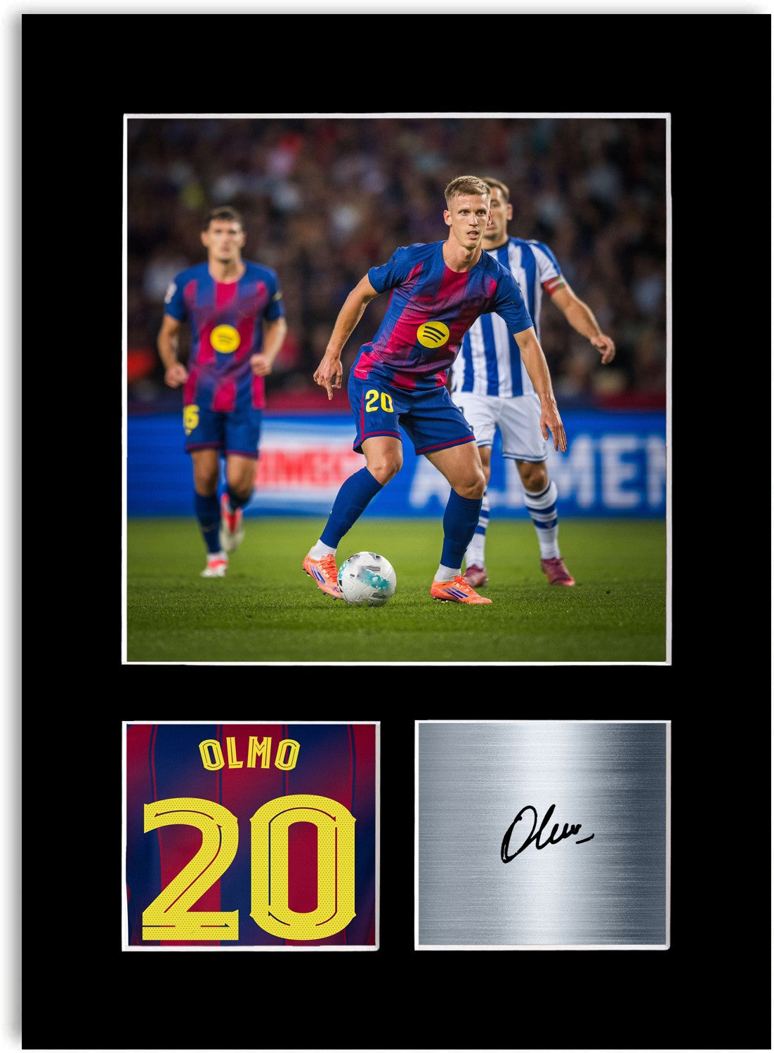 Dani Olmo Football Player Poster Signed Photo Display Mount Print A4 Gift