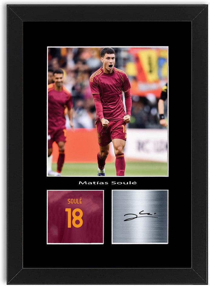 Matias Soule Football Player Poster Signed Print Photo A4 Wall Art Framed