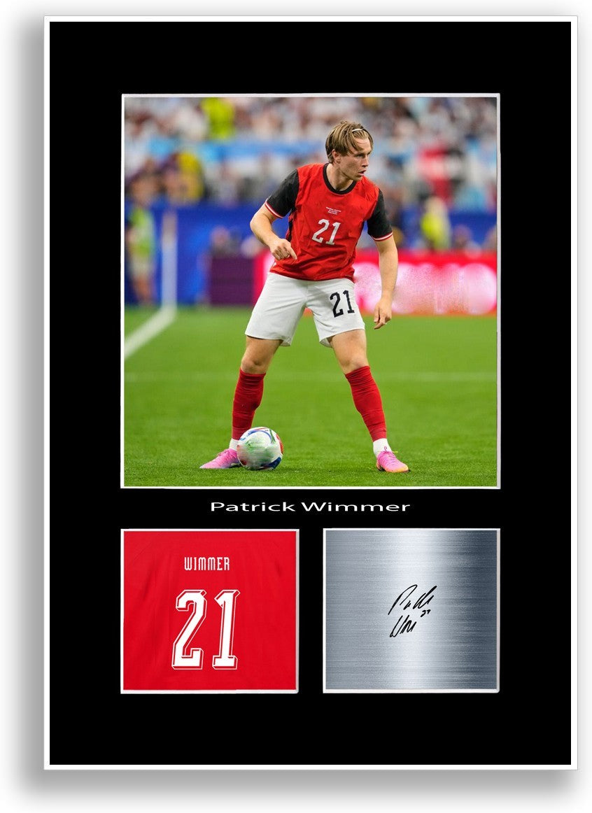 Patrick Wimmer Austria Football 2026 Poster Signed Print Wall Art