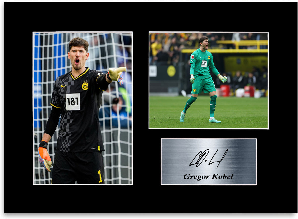 Gregor Kobel Dortmund Football Player A4 Signed Photo Display Mount Poster Gift