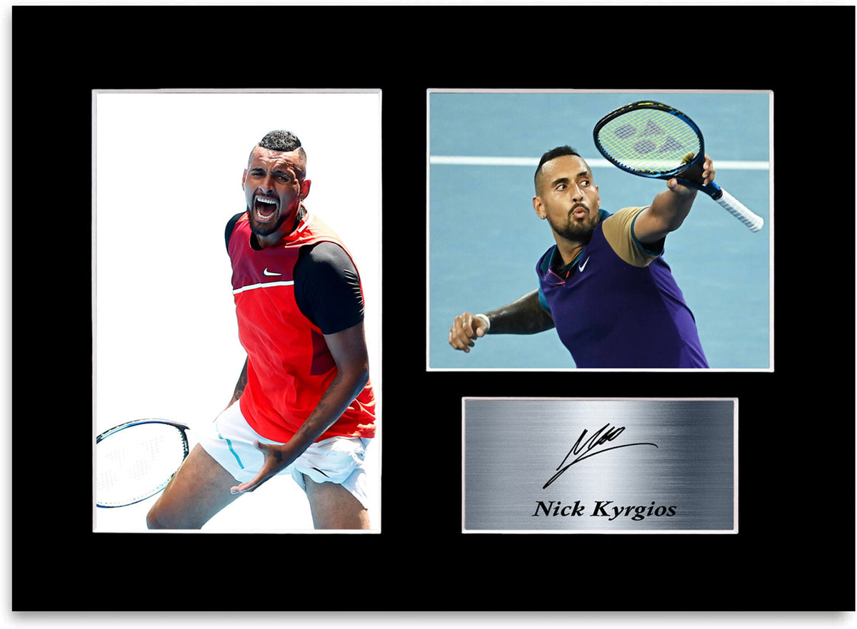 Nick Kyrgios Tennis Player Signed Autograph Photo Display Mount Poster A4