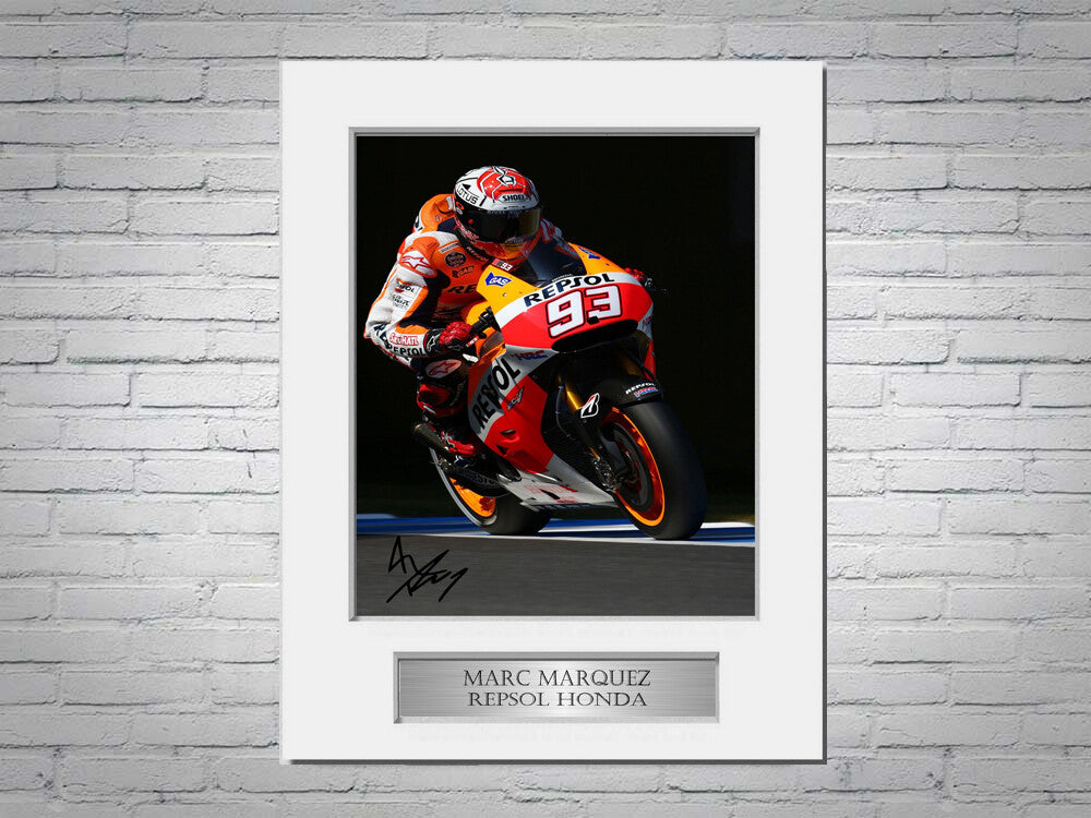 Marc Marquez A4 Printed Signed Autograph Photo Display Mount Gift