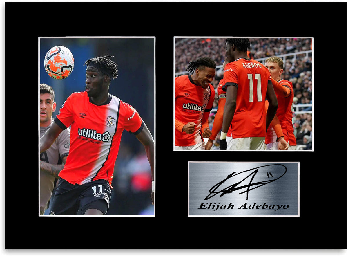 Elijah Adebayo Luton Player framed print by LJW Prints