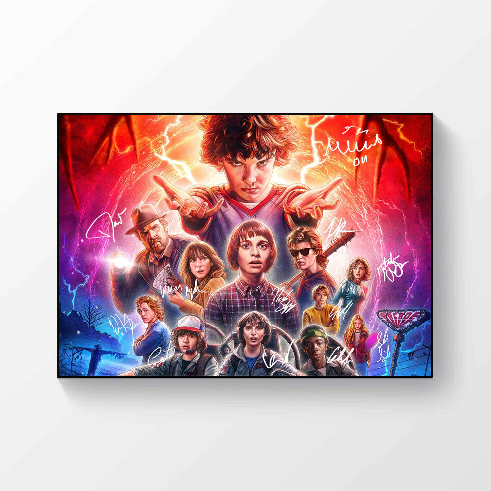 Stranger Things Signed Poster Print A4  