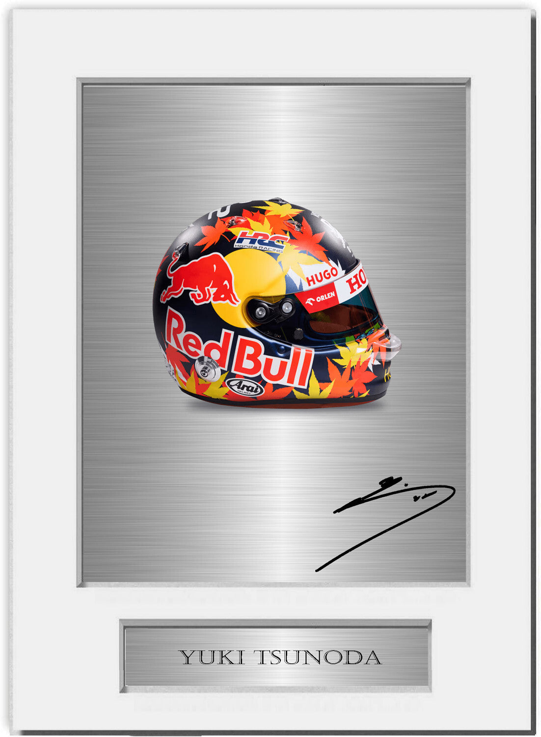 Yuki Tsunoda 2024 Formula 1 Driver Helmet mounted display by LJW Prints