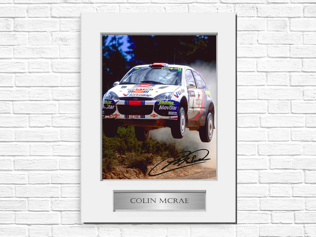 Colin McRae WRC World Rally Champion 1995 Signed Photo Display Mount A4 