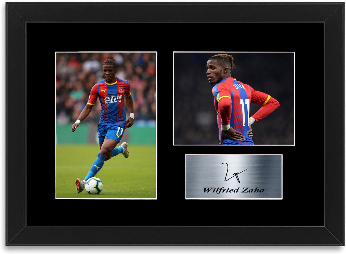 Wilfried Zaha Crystal Palace Player A4 Signed Photo Display Mount Gift Framed