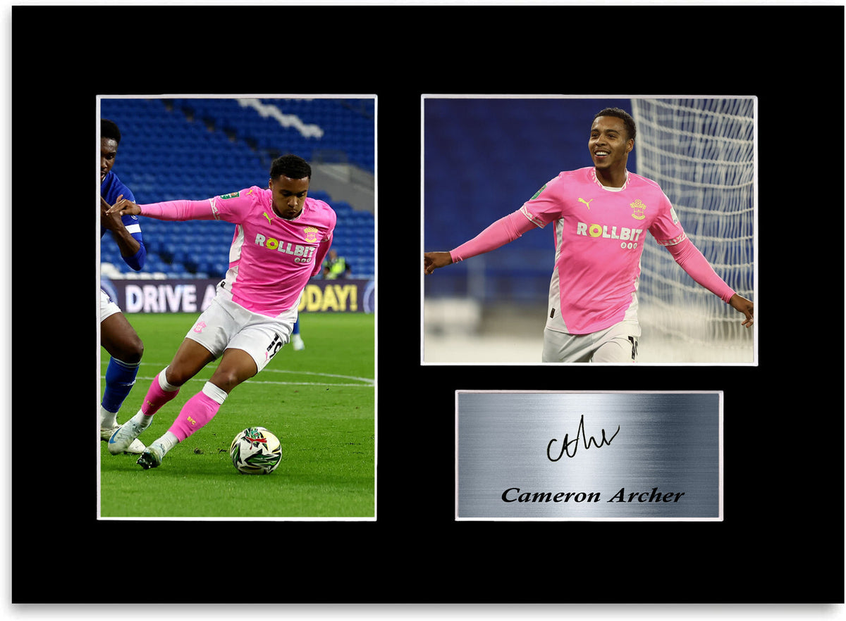 Cameron Archer Southampton Player framed print by LJW Prints