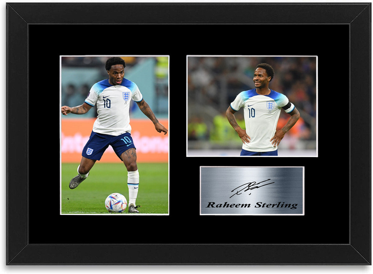 Raheem Sterling England Player Printed framed print by LJW Prints