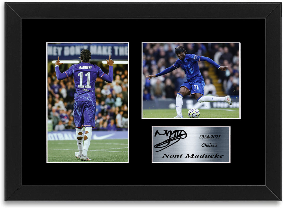 Noni Madueke Chelsea Player framed print by LJW Prints