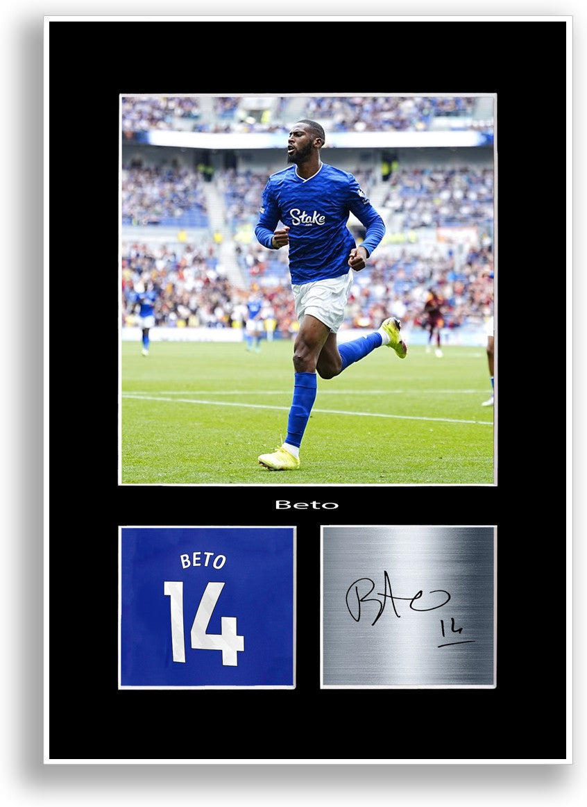 Beto Football Player Poster Signed Print Photo A4 Wall Art Gift Idea