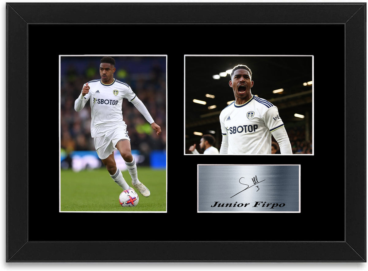 Junior Firpo Leeds United Player framed print by LJW Prints