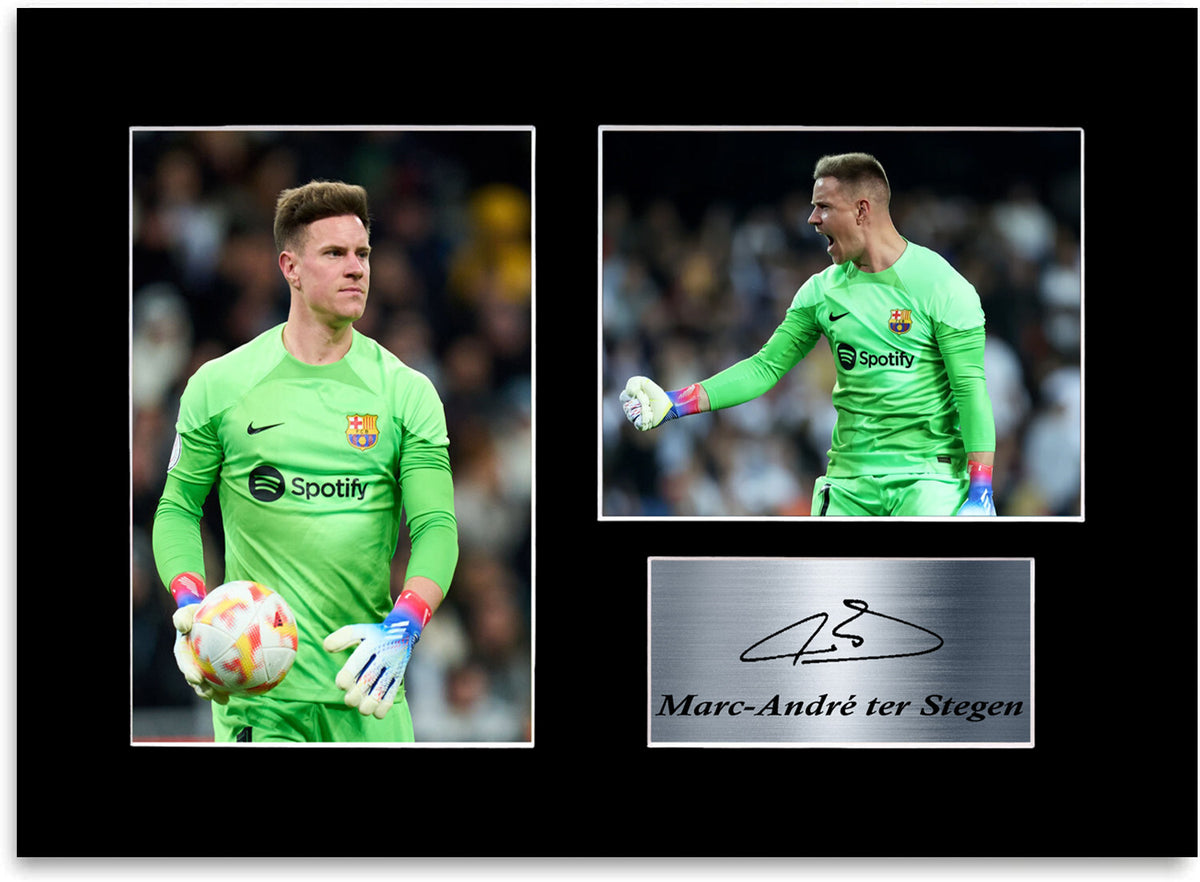 Marc-Andre ter Stegen Barcelona Football Player A4 Signed Photo Display Poster