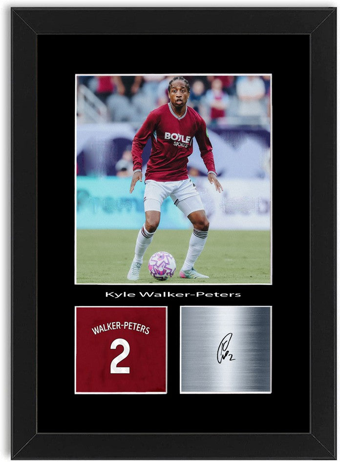 Kyle Walker-Peters Football Player Poster Signed Print Photo A4 Wall Art Framed