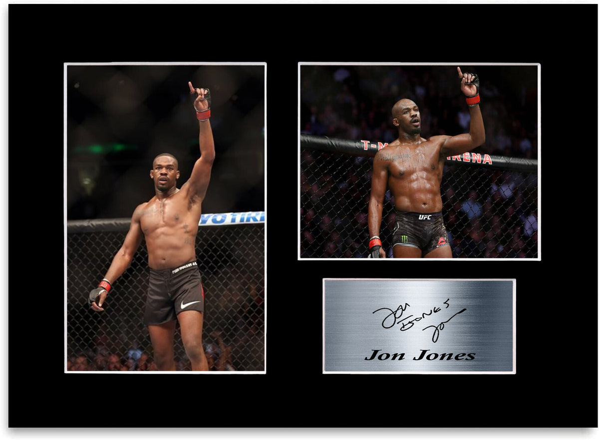Jon Jones MMA UFC Fighter Champion Printed mounted display by LJW Prints