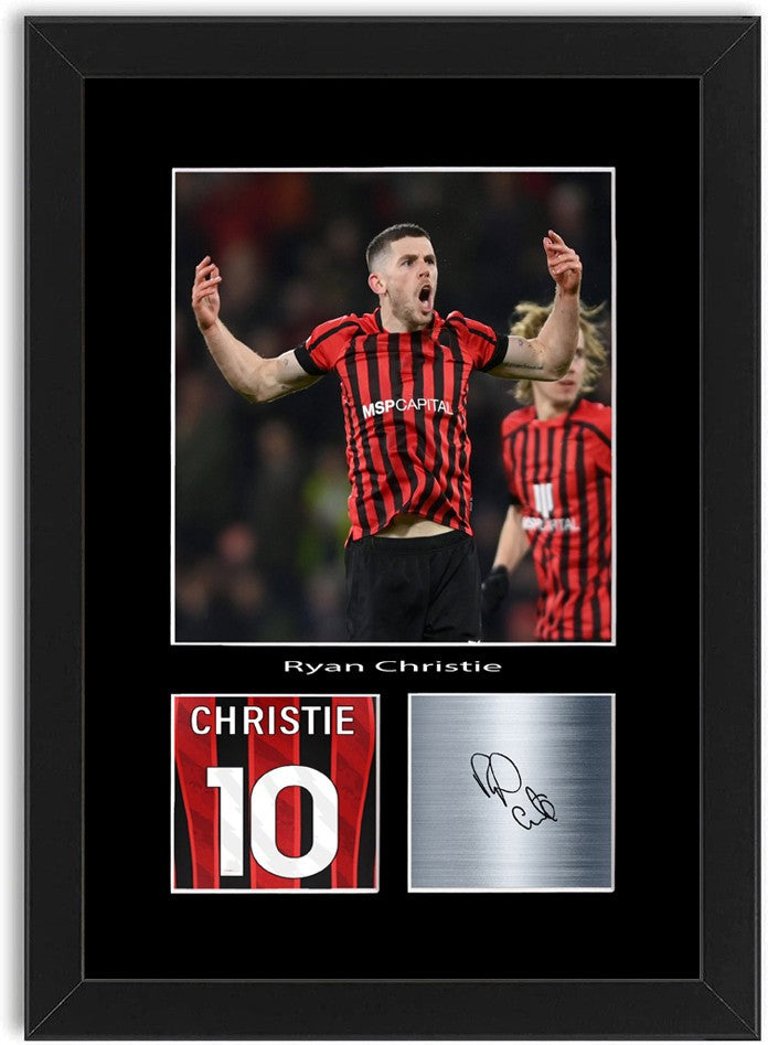 Ryan Christie Football Player Poster Signed Print Photo A4 Wall Art Framed