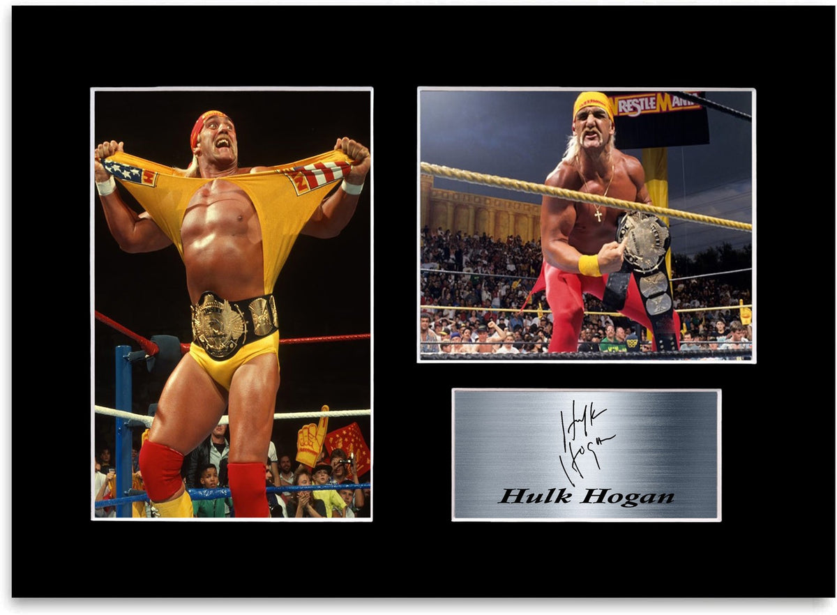 Hulk Hogan wwe Wrestler A4 Signed Autograph Photo Display Mount Poster Print