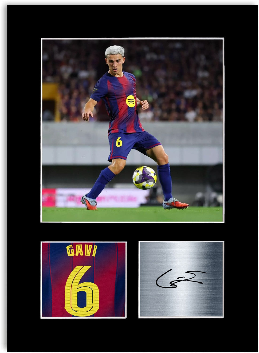 Gavi Football Player Poster Signed Photo Display Mount Print A4 Gift