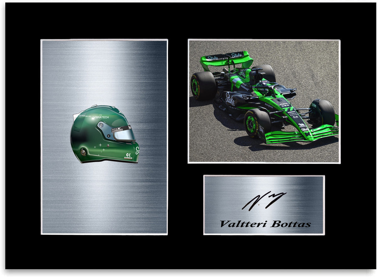 Valtteri Bottas Formula 1 2024 Helmet mounted display by LJW Prints