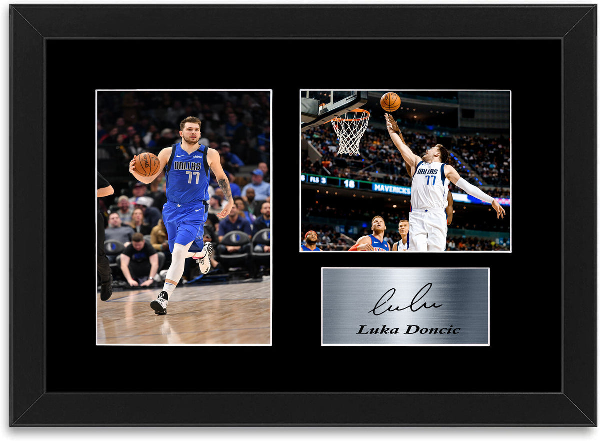Luka Doncic Basketball A4 Printed Signed Autograph Photo Display Mount Framed