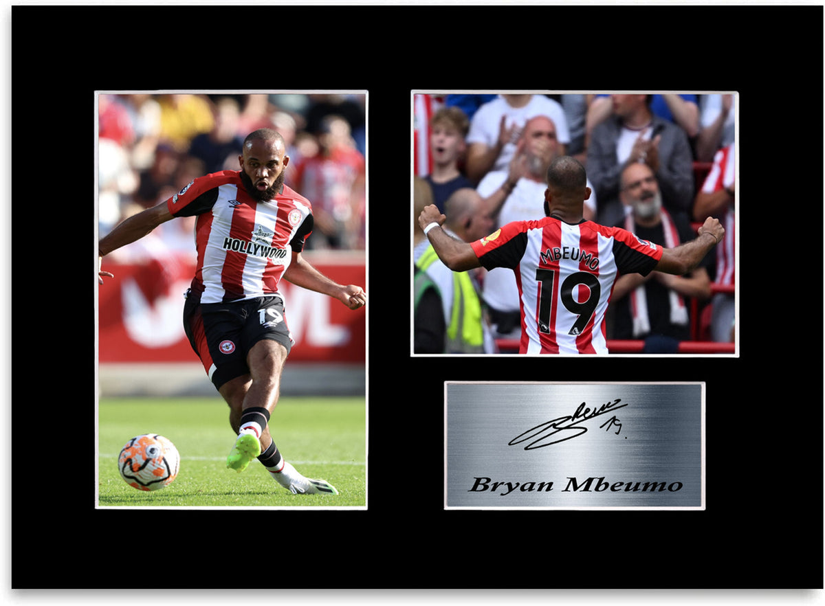 Bryan Mbeumo Brentford Player framed print by LJW Prints