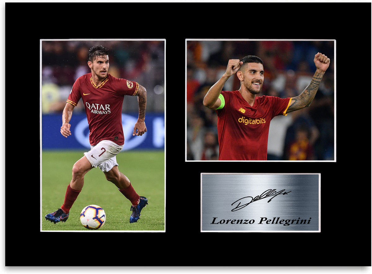 Lorenzo Pellegrini Football Player Roma mounted display by LJW Prints