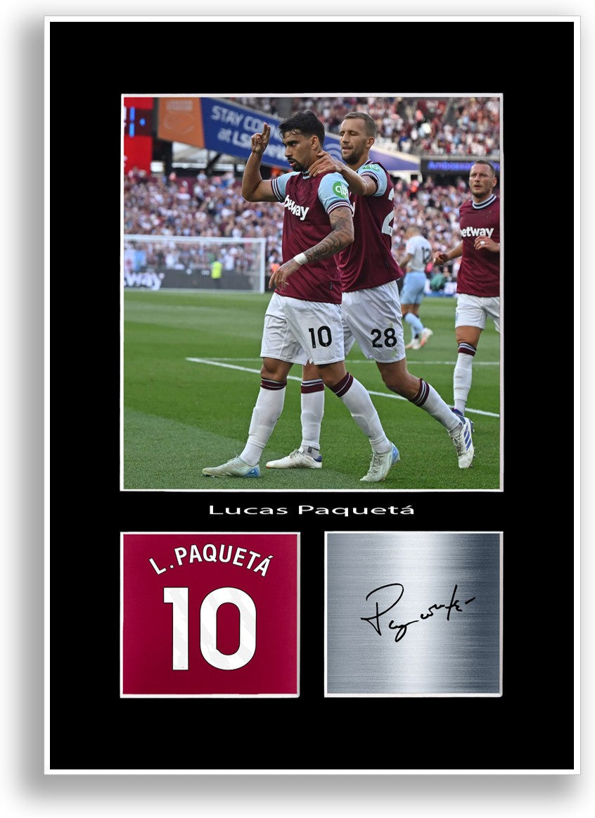 Lucas Paqueta Football Player Poster Signed Print Photo Wall Art Gift Idea