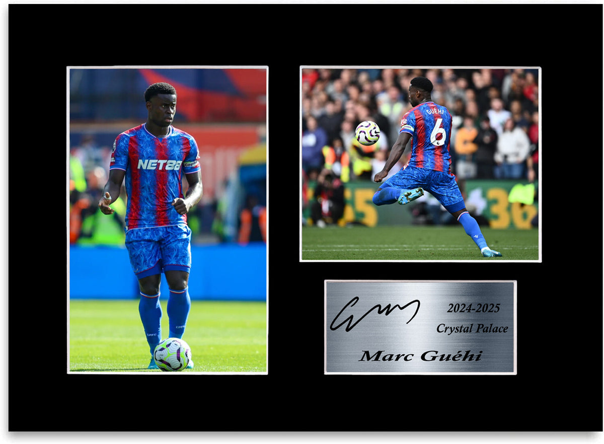 Marc Guehi Crystal Palace Player mounted display by LJW Prints