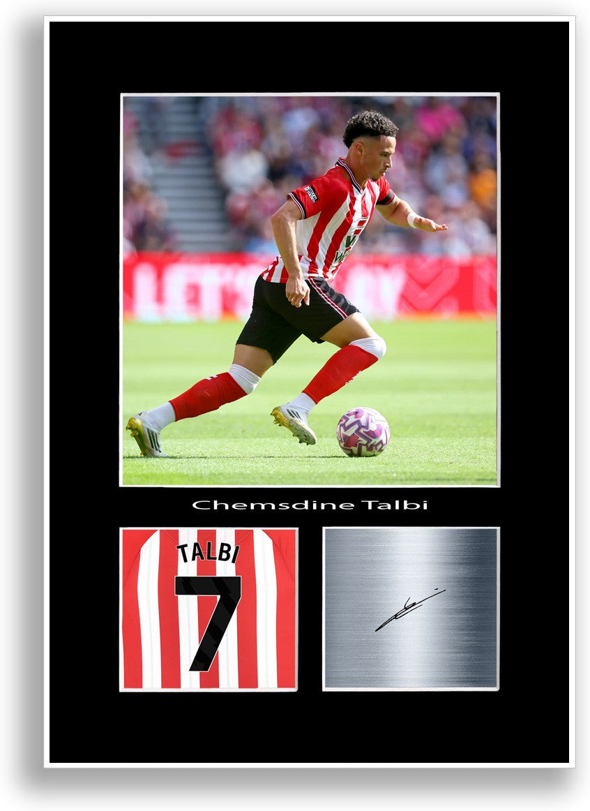 Chemsdine Talbi Football Player Poster Signed Print Photo A4 Wall Art Gift Idea