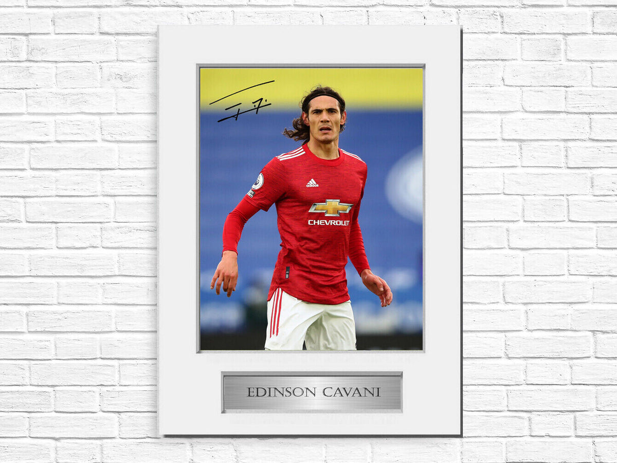 Edinson Cavani Man United Player Signed Autograph Photo Display Mount Gift A4