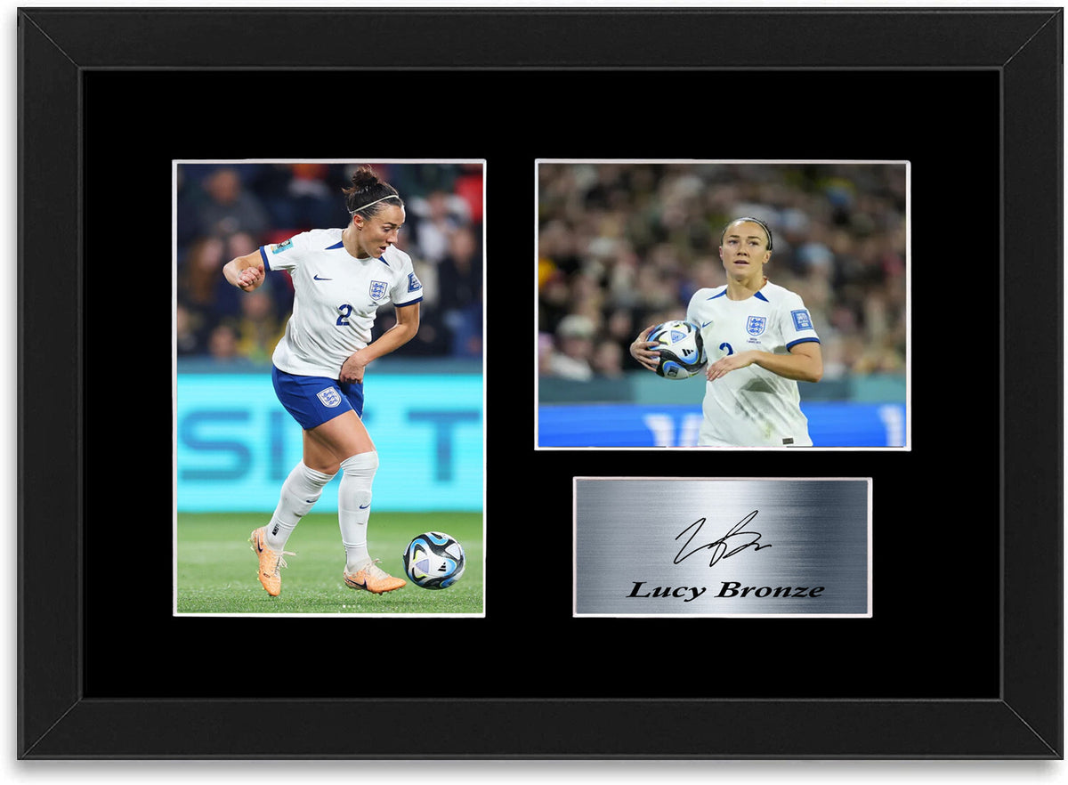 Lucy Bronze England framed print by LJW Prints