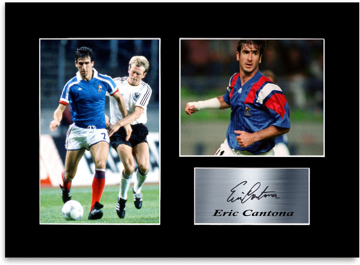 Eric Cantona Football Player France A4 Printed Signed Photo Display Mount Gift