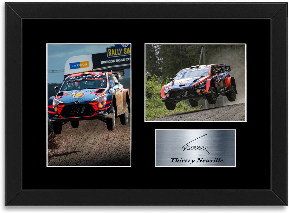 Thierry Neuville World Rally Driver WRC Signed Photo Display A4 Poster Framed