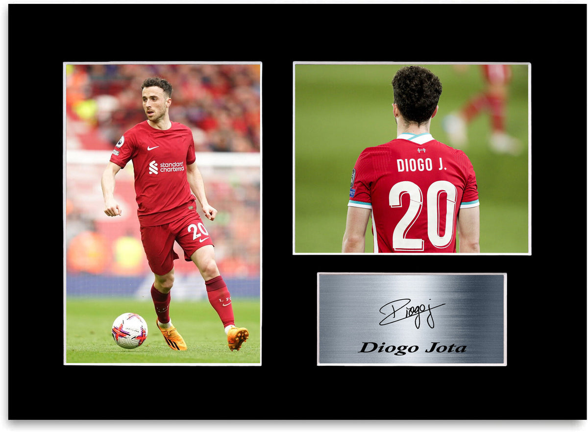 Diogo Jota Liverpool Player Poster Signed Autograph Photo Display Mount Print A4