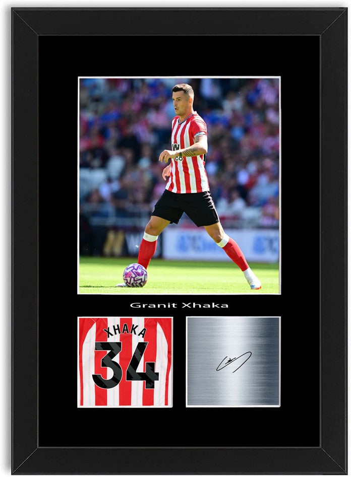 Granit Xhaka Football Player Poster Signed Print Photo A4 Wall Art Framed
