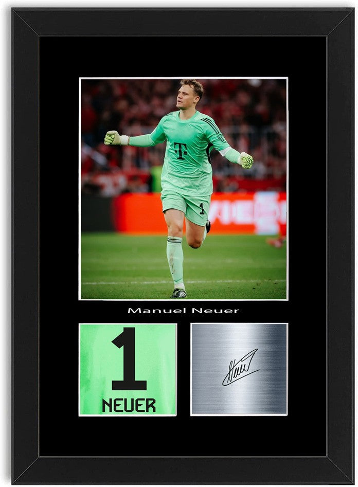 Manuel Neuer Football Player Poster Signed Print Photo A4 Wall Art Framed