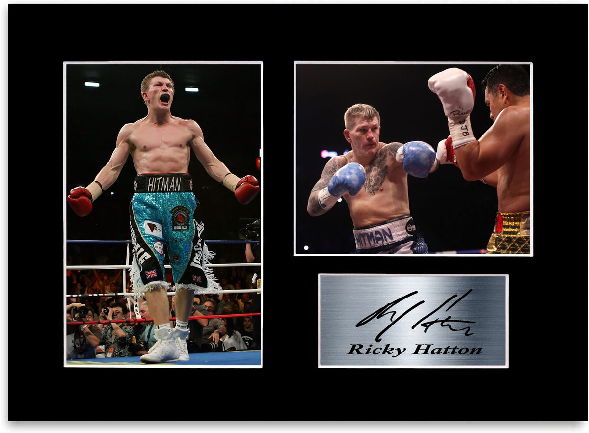 Ricky Hatton Boxing World Champion Signed Photo Display Mount Poster Print A4