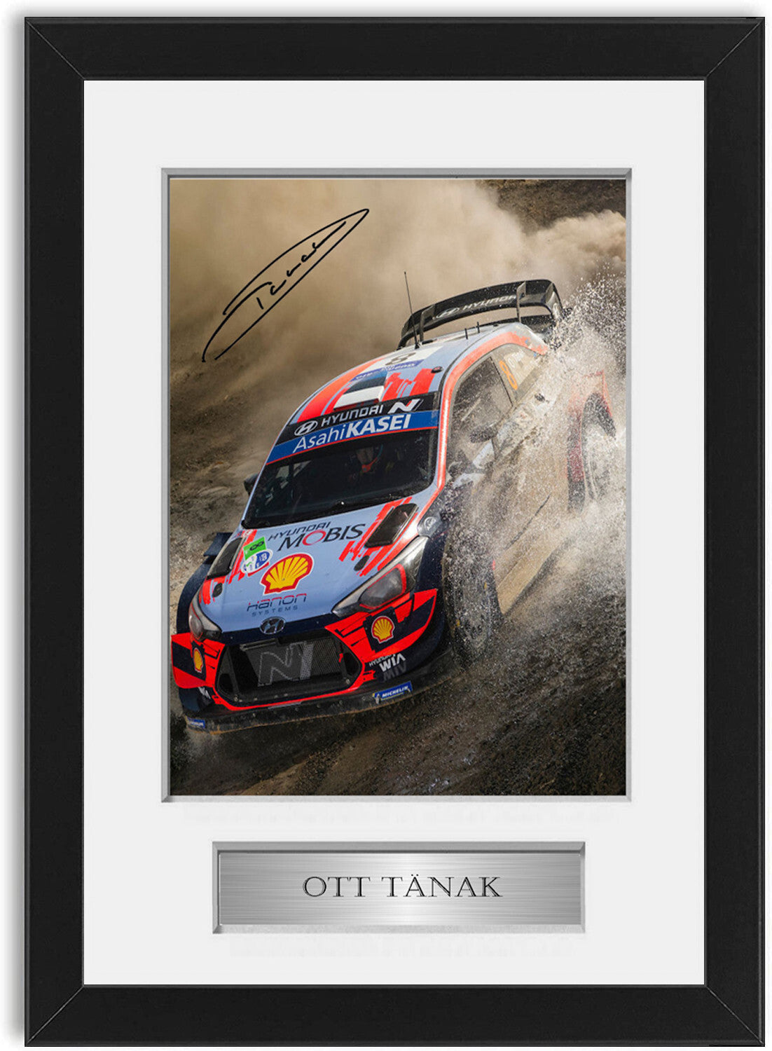 Ott Tanak WRC World Rally Champion Signed Photo Display Mount Poster A4 Framed
