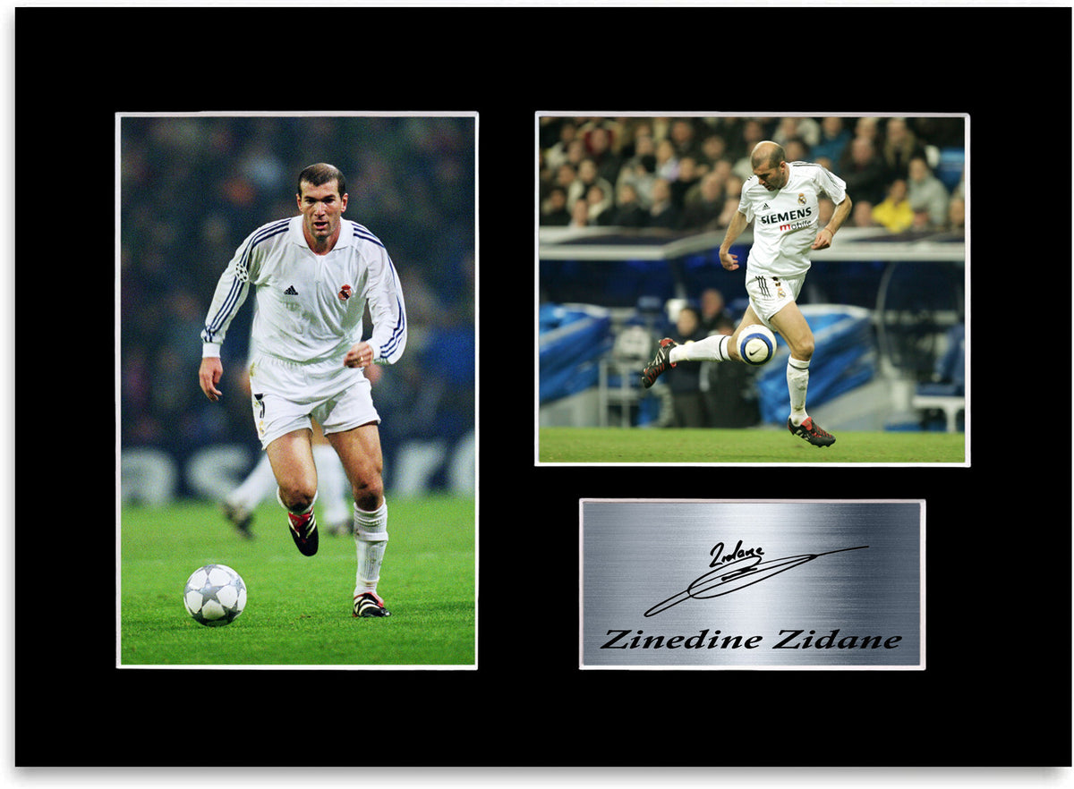 Zinedine Zidane Real Madrid Football Player mounted display by LJW Prints