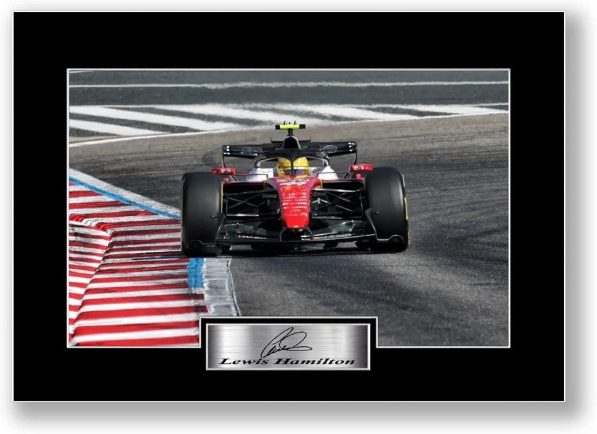 Lewis Hamilton 2026 Signed Photo Display Poster A4 Gift For Ferrari F1 Fans