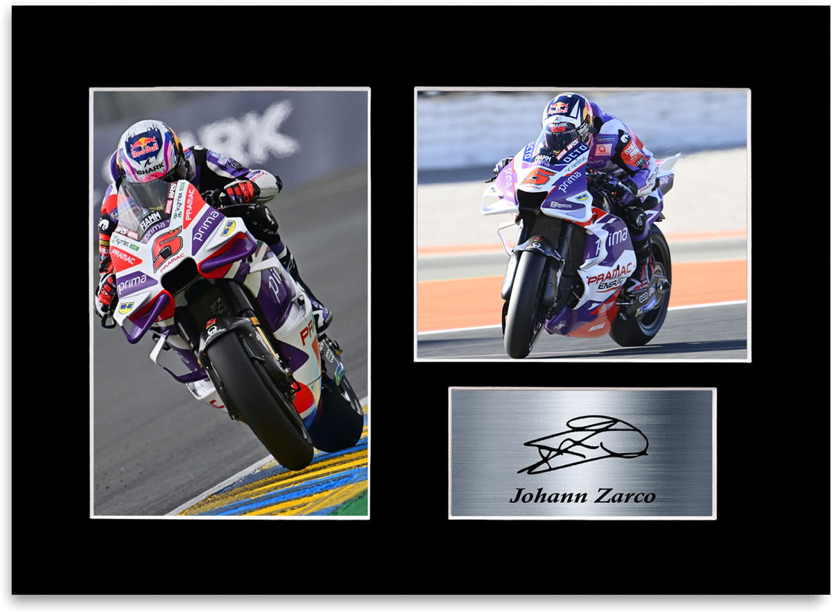 Johann Zarco Motorcycle Racer Poster Signed Photo Display Mount A4