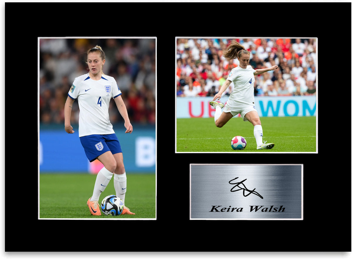 Keira Walsh England mounted display by LJW Prints