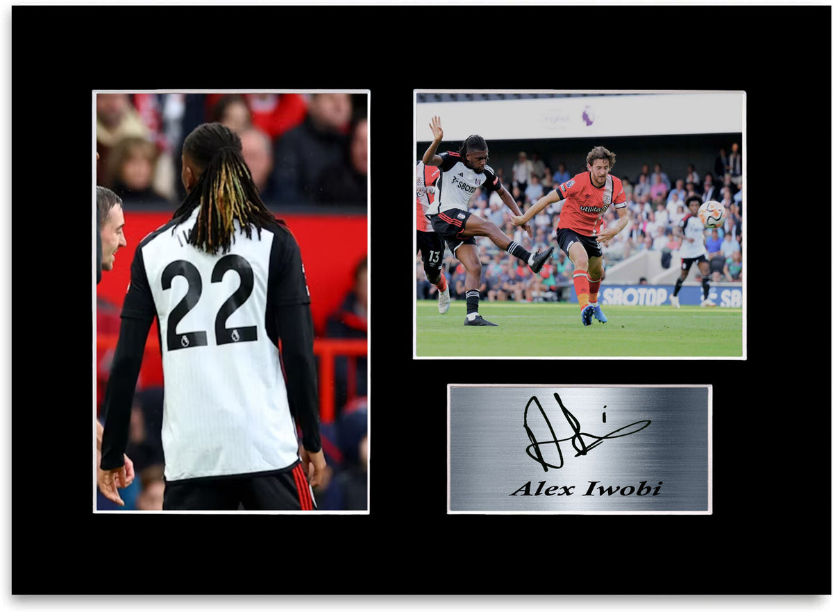 Alex Iwobi Fulham Player framed print by LJW Prints