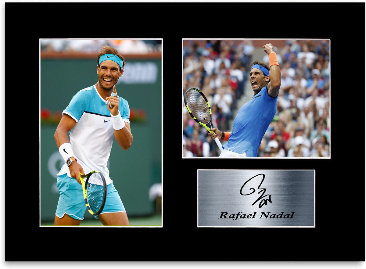 Rafael Nadal Tennis Printed Signed Autograph Photo Display Mount Gift A4