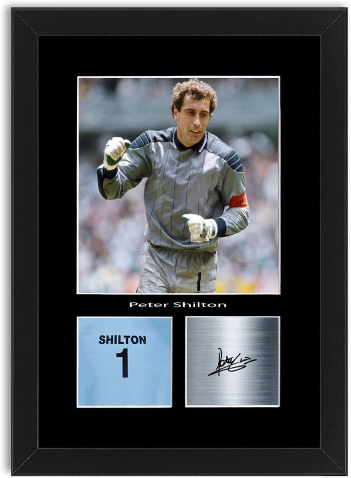 Peter Shilton England Football Poster Signed Print Photo A4 Wall Art Framed