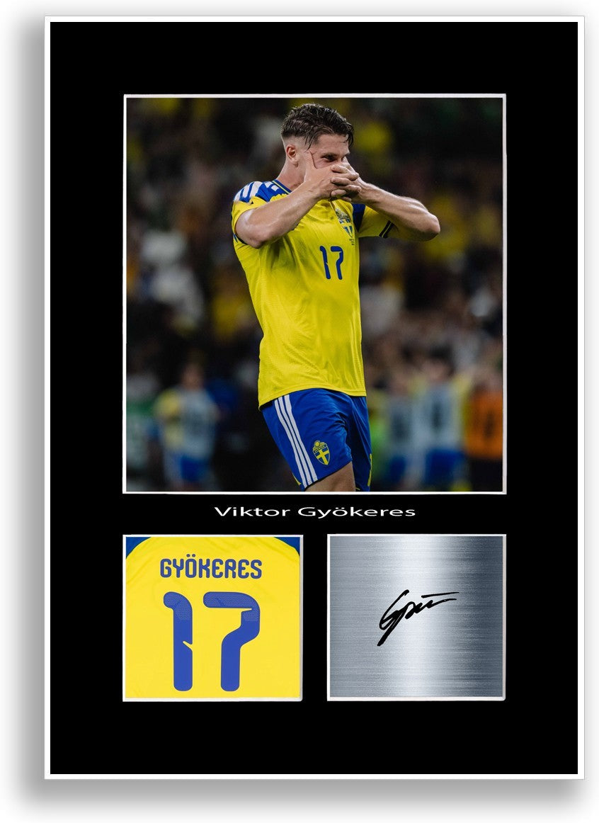 Viktor Gyokeres Sweden Football 2026 Poster Signed Photo Wall Art