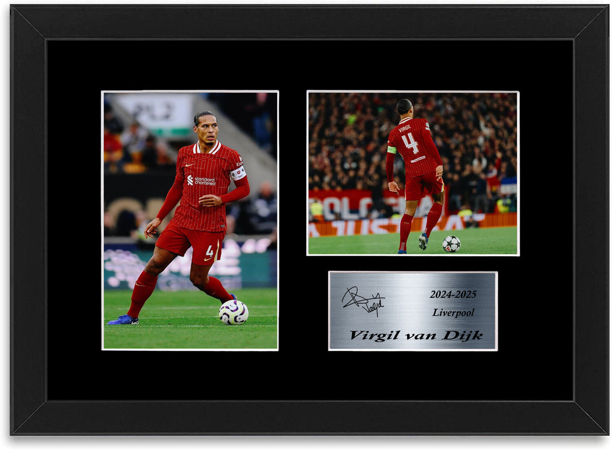 Virgil van Dijk Liverpool Player framed print by LJW Prints