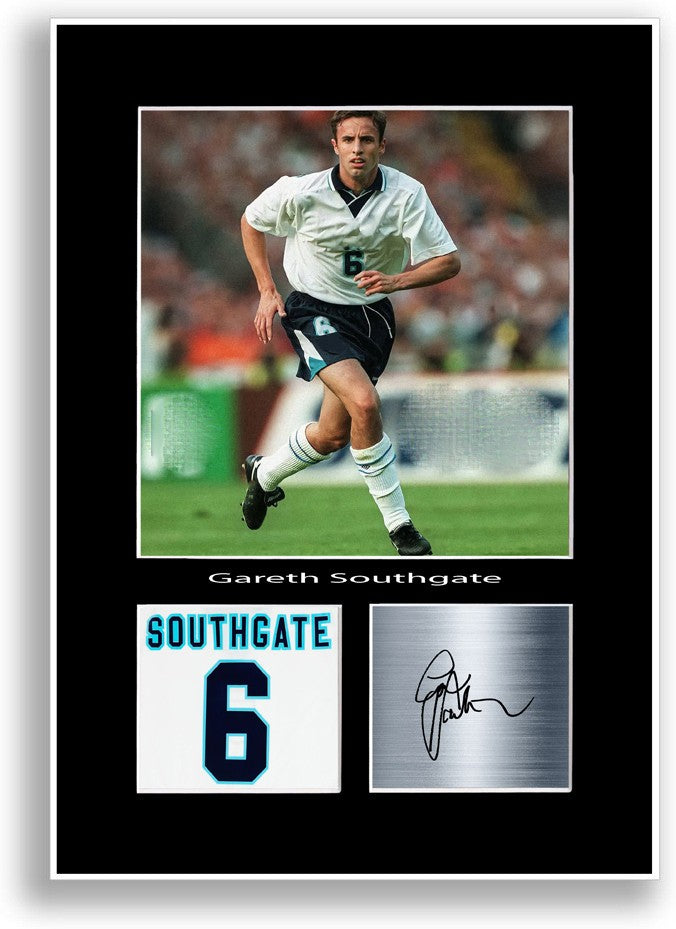 Gareth Southgate Football Player Poster Signed Print Photo A4 Wall Art Gift Idea