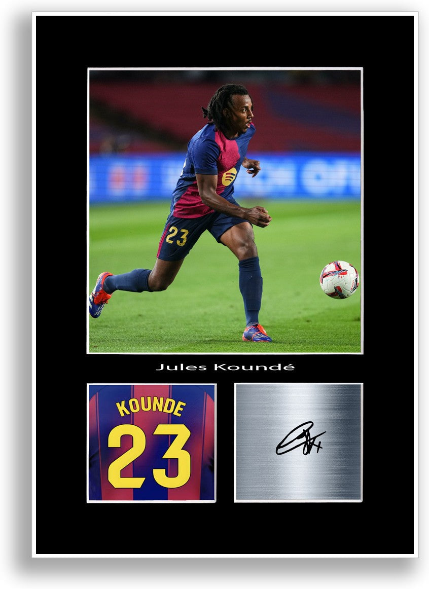 Jules Kounde Football Player Poster Signed Print Photo A4 Wall Art Gift Idea