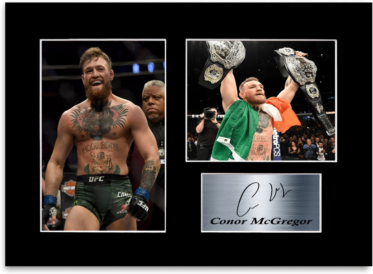 Conor McGregor MMA UFC Champion Printed mounted display by LJW Prints